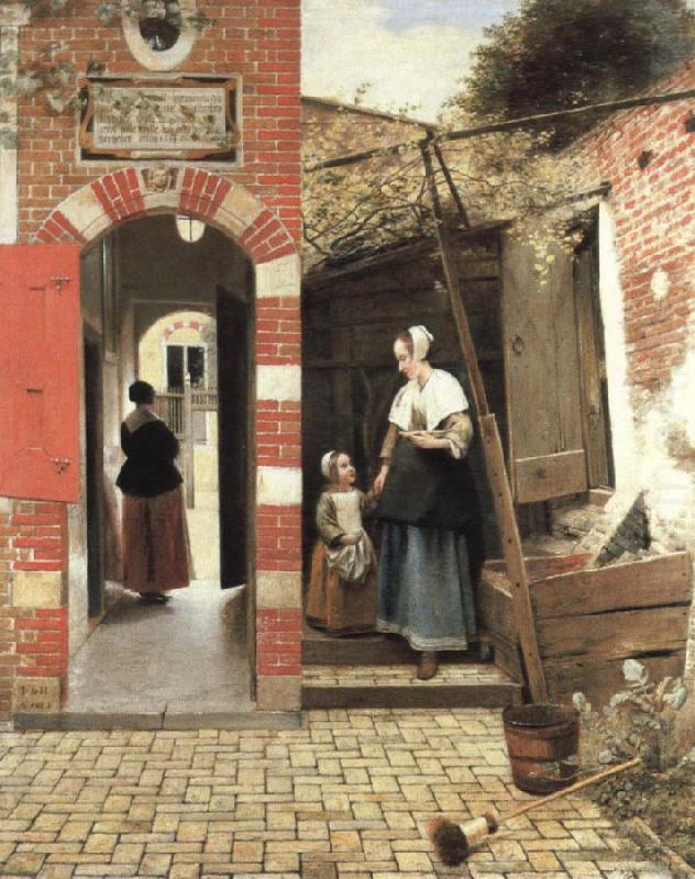 Pieter de Hooch the courtyard of a house in delft china oil painting image